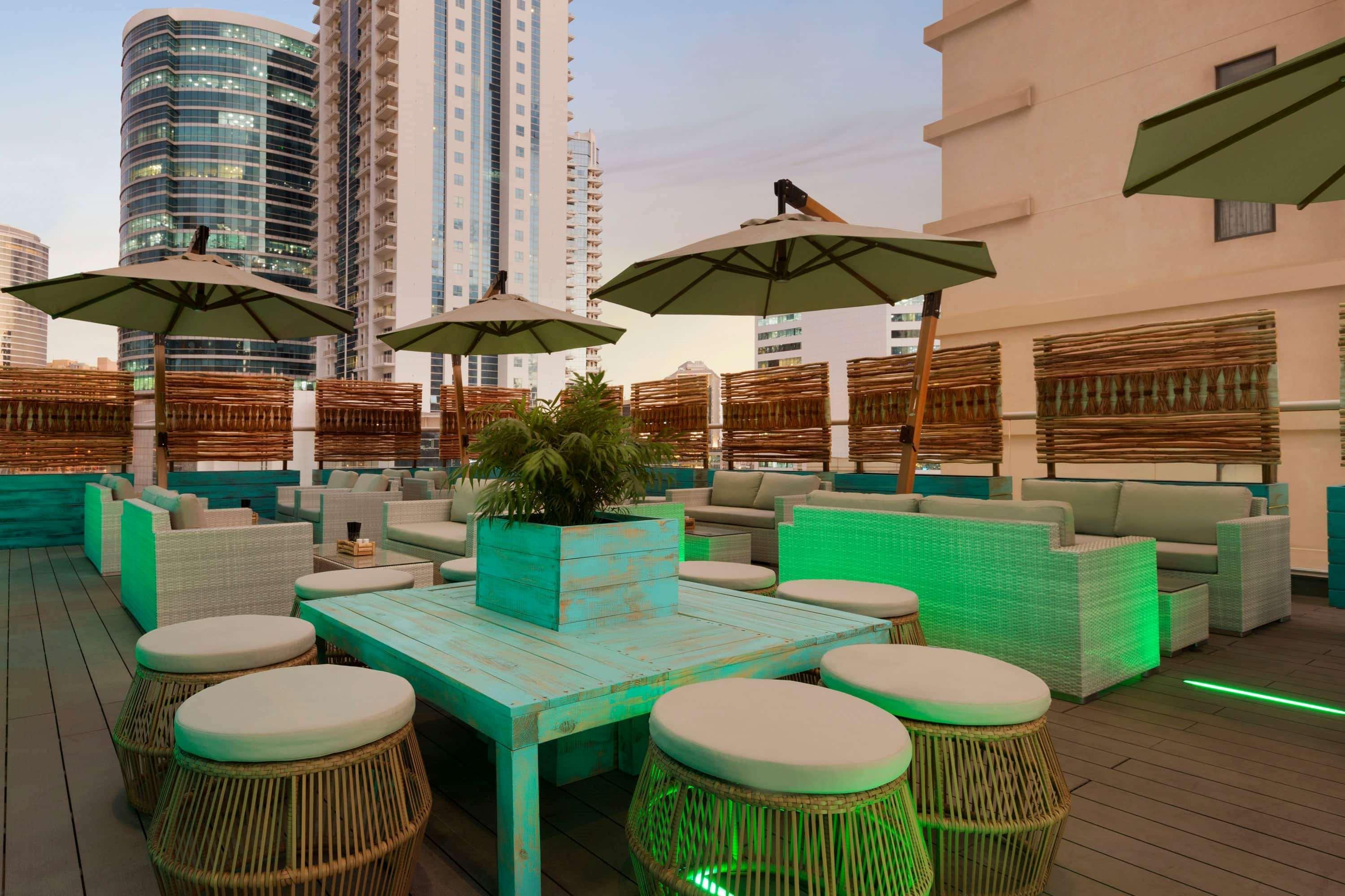 Tryp By Wyndham Dubai Hotel Exterior photo Rooftop lounge at the hotel